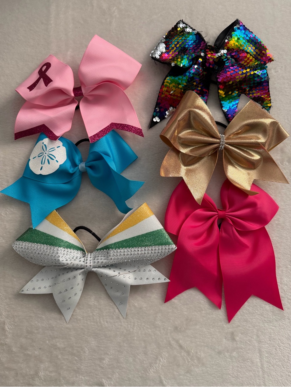 Cheer Bows - Various Assortment Lot of 6